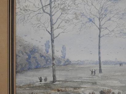 Ecole ANGLAISE vers 1900 : Scènes de chasse...