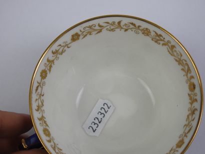 SEVRES: Four porcelain tea cups and saucers...
