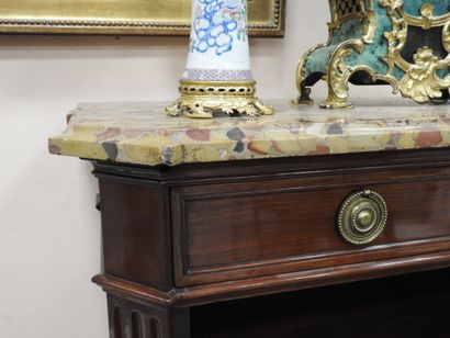 Straight mahogany SECRETARY opening to a...
