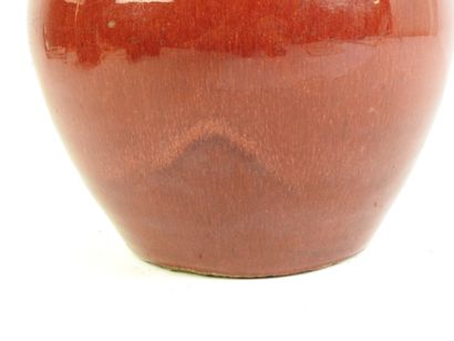 CHINA: Porcelain bottle vase with oxblood...