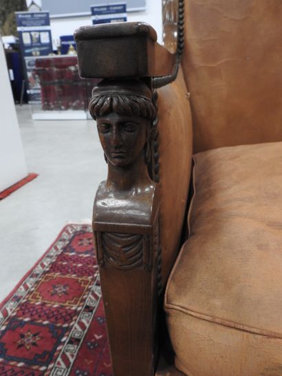 Pair of mahogany shepherd's chairs, backs...