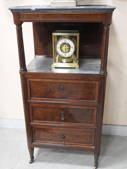 Mahogany and mahogany veneer BARBIERE, opening...