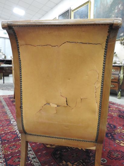 Pair of mahogany shepherd's chairs, backs...