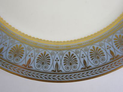 SEVRES: A porcelain plate with a celestial...