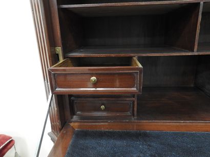 Straight mahogany SECRETARY opening to a...