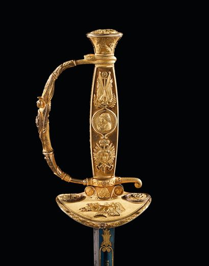 Exceptional gold award sword for Constantin...