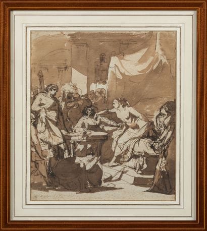 Ecole ITALIENNE du XVIIIème siècle : Scène...