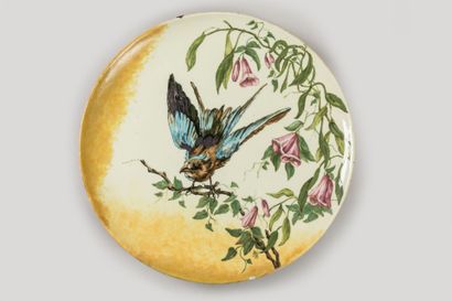IMPORTANT circular glazed earthenware PLAT...