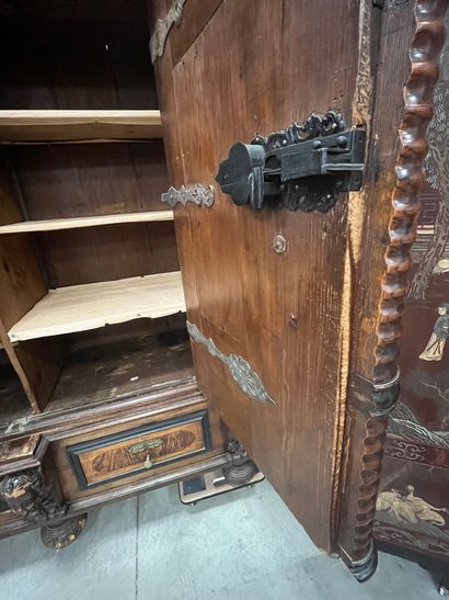 Importante ARMOIRE en bois naturel, bois...