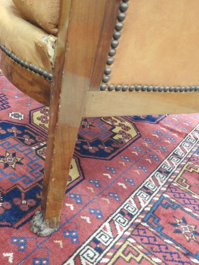 Pair of mahogany shepherd's chairs, backs...