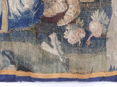 AUBUSSON : Tapisserie en laine à décor d'une...