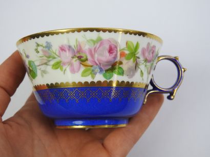 SEVRES: Four porcelain tea cups and saucers...