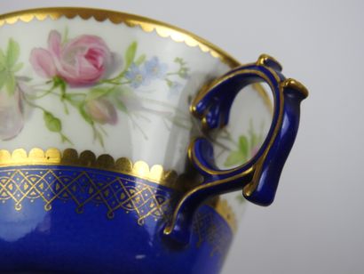 SEVRES: Four porcelain tea cups and saucers...