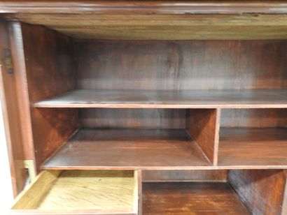 Straight mahogany SECRETARY opening to a...