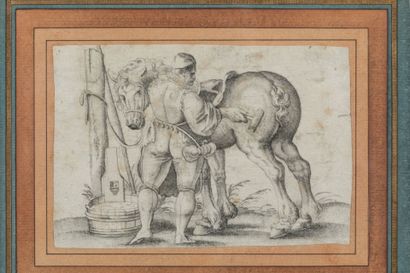 Ecole ALLEMANDE vers 1600, d'après une gravure
La...