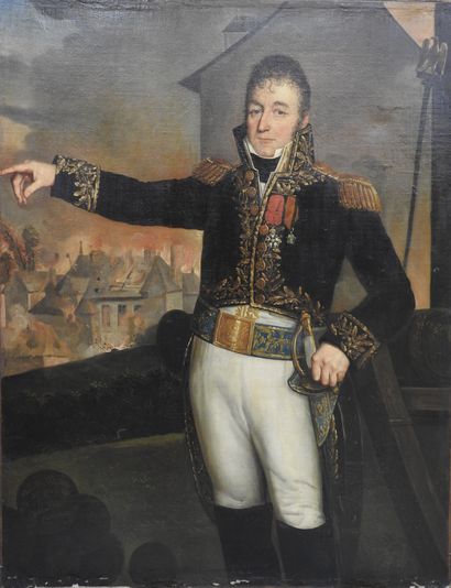 FRENCH SCHOOL circa 1810
Presumed portrait...