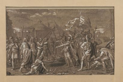 Ecole FRANCAISE du XVIIème siècle : Le butin
Plume...