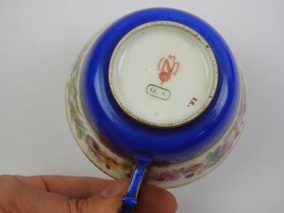 SEVRES: Four porcelain tea cups and saucers...