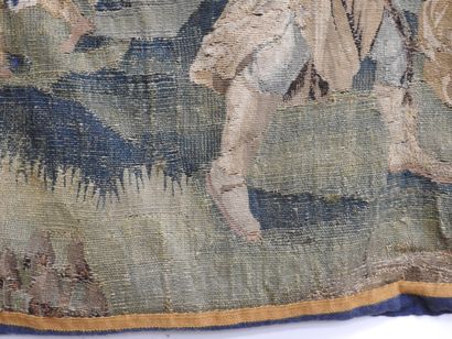 AUBUSSON : Tapisserie en laine à décor d'une...