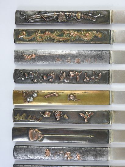 JAPAN: Fourteen patinated and partially gilded...