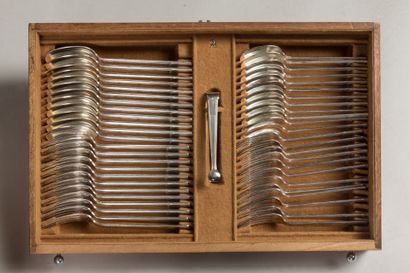 CHRISTOFLE: 112-piece Art Deco silver-plated...