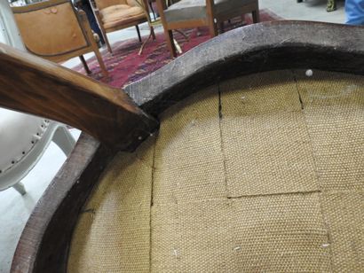 PAIRE DE FAUTEUILS cabriolet en bois naturel...