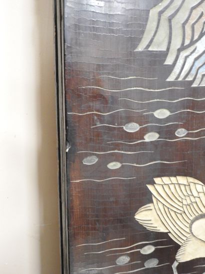 CHINA: Eight-leaf Coromandel lacquer screen...