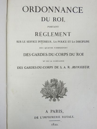 ORDINANCE DU ROI portant réglement sur le...