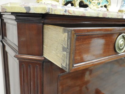 Straight mahogany SECRETARY opening to a...