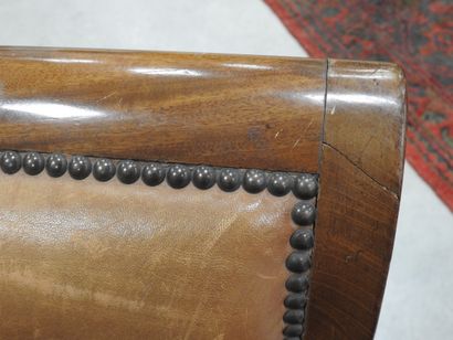 Pair of mahogany shepherd's chairs, backs...