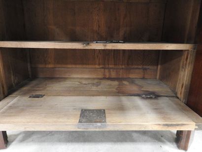 Straight mahogany SECRETARY opening to a...