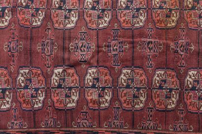 BOUKHARA : Tapis en laine à motifs de guhl....