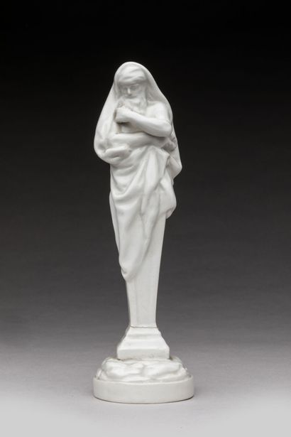 NIDERVILLER: 
Four white earthenware statuettes...