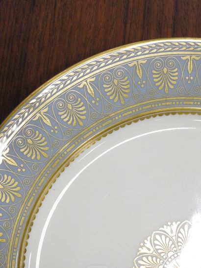 SEVRES: A porcelain plate with a celestial...
