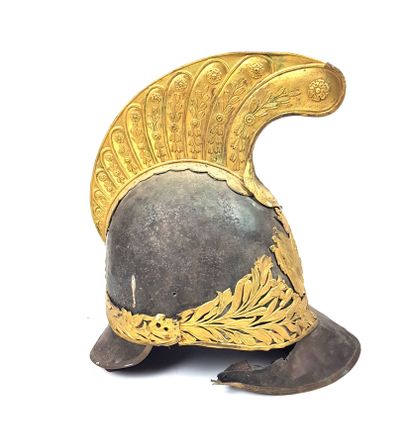 RARE CASQUE d'officier des Gardes-du-corps...