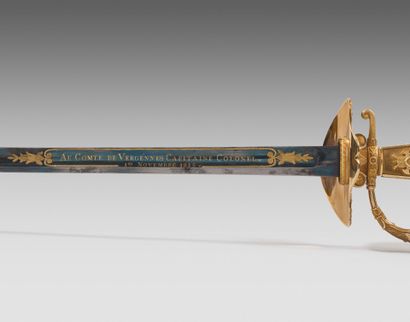 Exceptional gold award sword for Constantin...