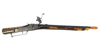 GERMANY. Large pinwheel pistol, blued round...
