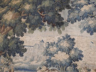 AUBUSSON : Tapisserie en laine à décor d'une...