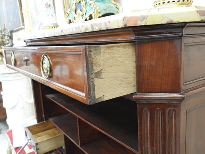 Straight mahogany SECRETARY opening to a...