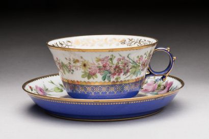 SEVRES: Four porcelain tea cups and saucers...