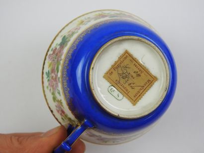 SEVRES: Four porcelain tea cups and saucers...