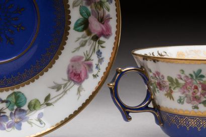 SEVRES: Four porcelain tea cups and saucers...
