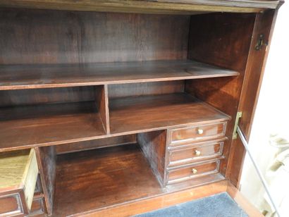 Straight mahogany SECRETARY opening to a...