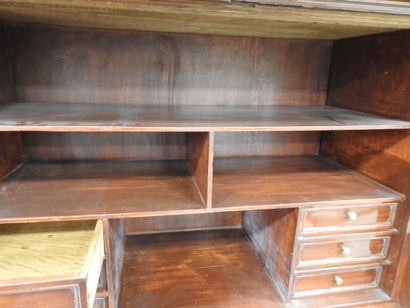 Straight mahogany SECRETARY opening to a...