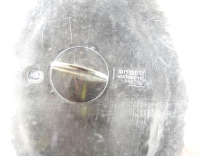 Silver helmet SAUCIERE standing on a four-legged...