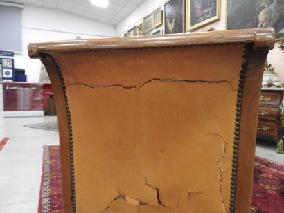 Pair of mahogany shepherd's chairs, backs...