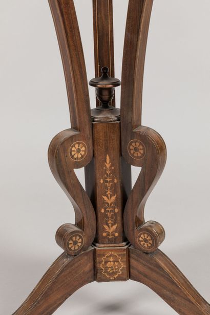 JARDINIERE in rosewood veneer inlaid with...