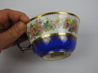 SEVRES: Four porcelain tea cups and saucers...