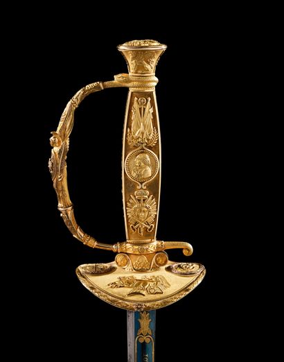 Exceptional gold award sword for Constantin...