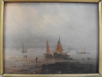 Henriette Hermine GUDIN (1825-1892) : Pêcheurs...